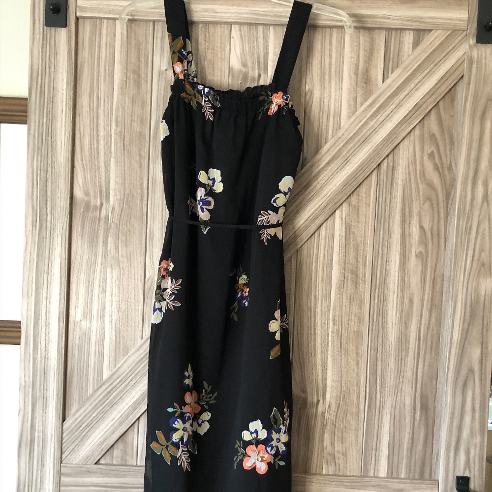 Liz Lange XS Maternity Black Floral Dress